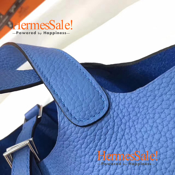 Hermes Evelyne III GM Clemence Bag in Blue Paradise