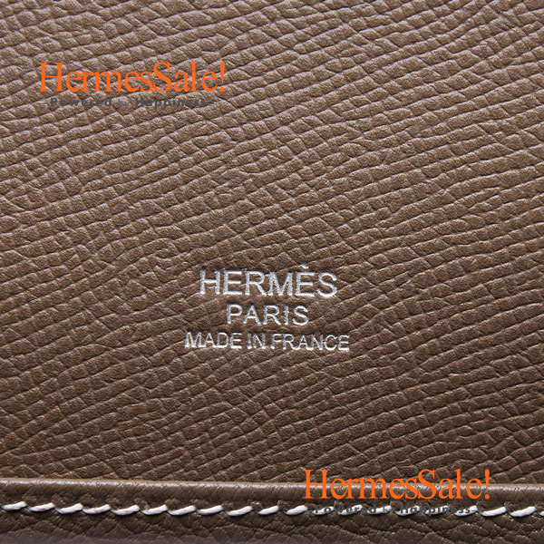 Hermes Roulis 18cm Etoupe Epsom with Silver Hardware - hermessale.ee