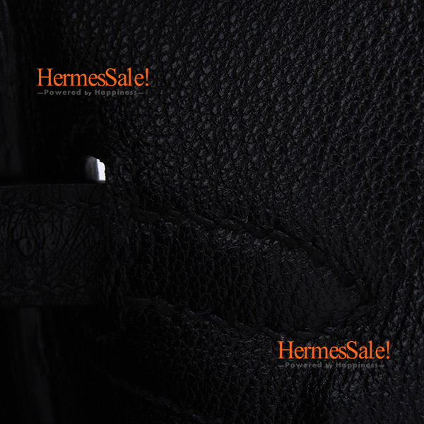 Hermes Birkin 25cm Black South Africa Ostrich Leather with Silver Hardware - www.cinemas93.org