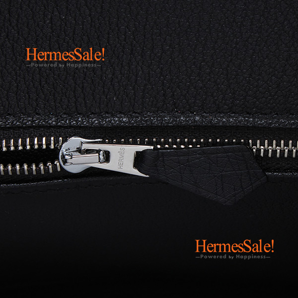 Hermes Birkin 25cm Black South Africa Ostrich Leather with Silver Hardware - www.cinemas93.org