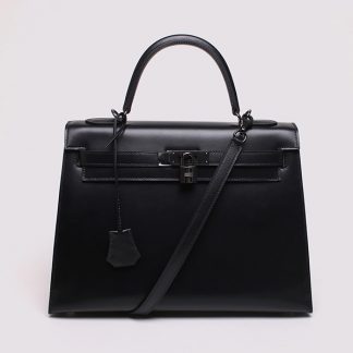Hermes Birkin 35 So Black Bag with Original Black Box Leather hermessale.ee