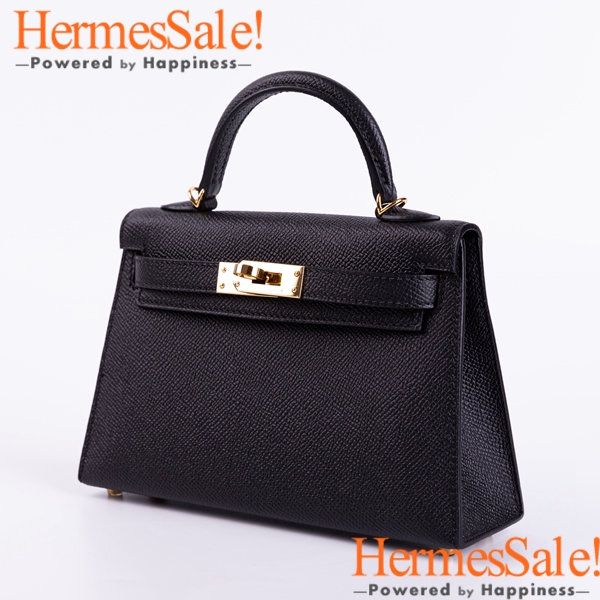 Hermes Mini Kelly II Bag with Black Original Epsom Ghd hermessale.ee
