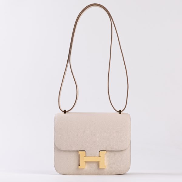 Constance 19 Craie Epsom Leather with Gold hardware hermessale.ee